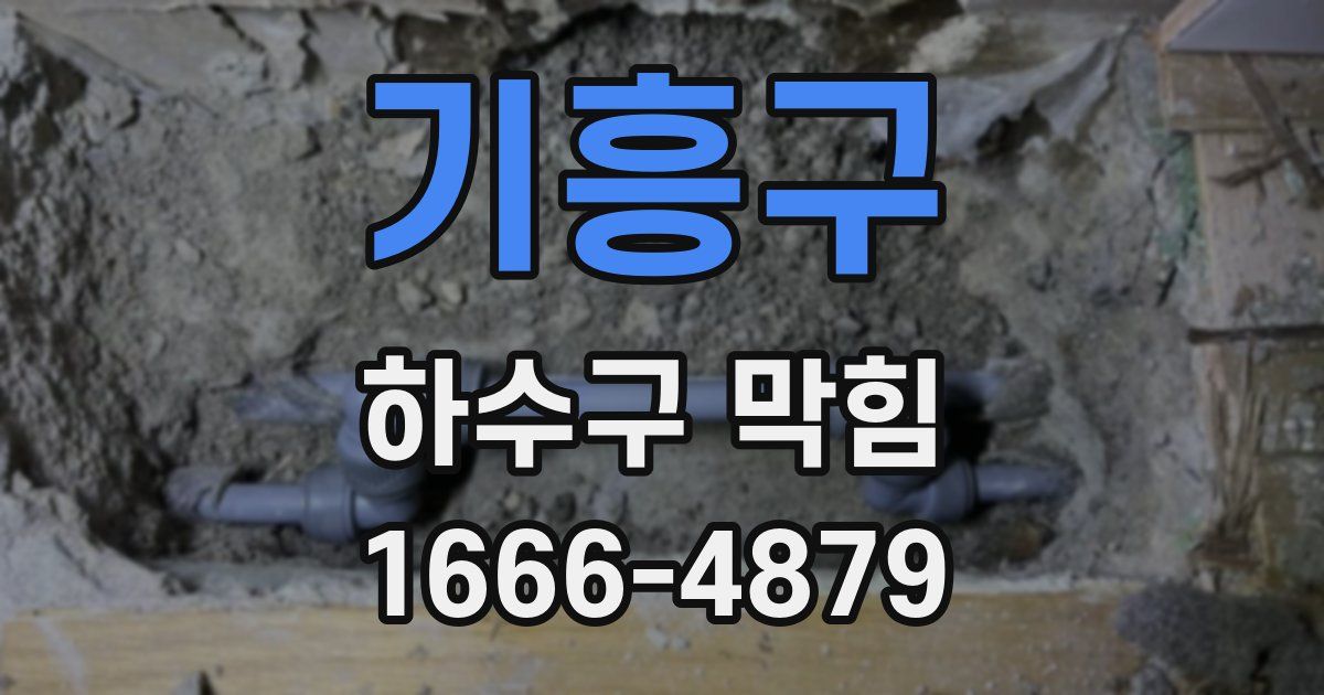 기흥구 하수구 막힘