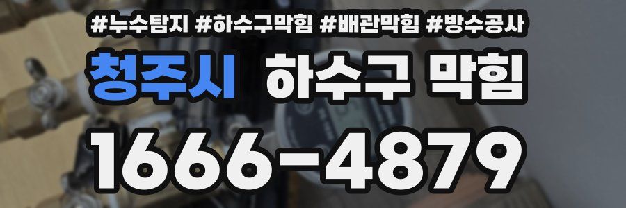 청주시 하수구 막힘