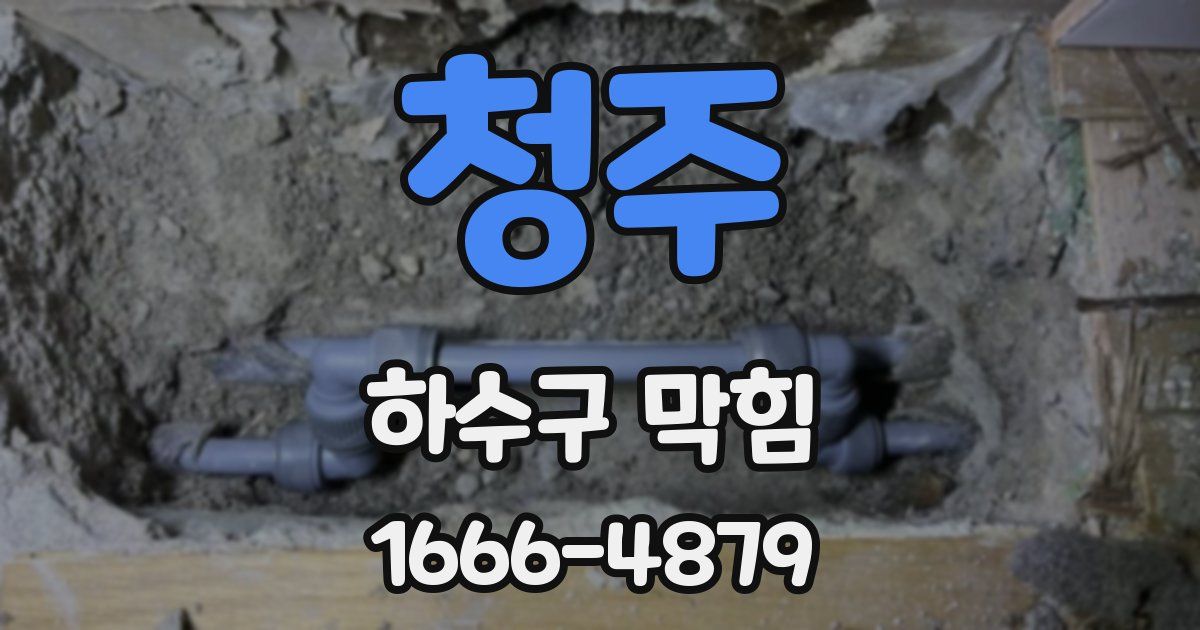 청주 하수구 막힘