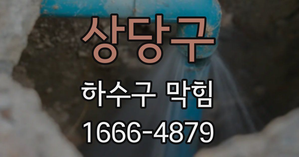 상당구 하수구 막힘