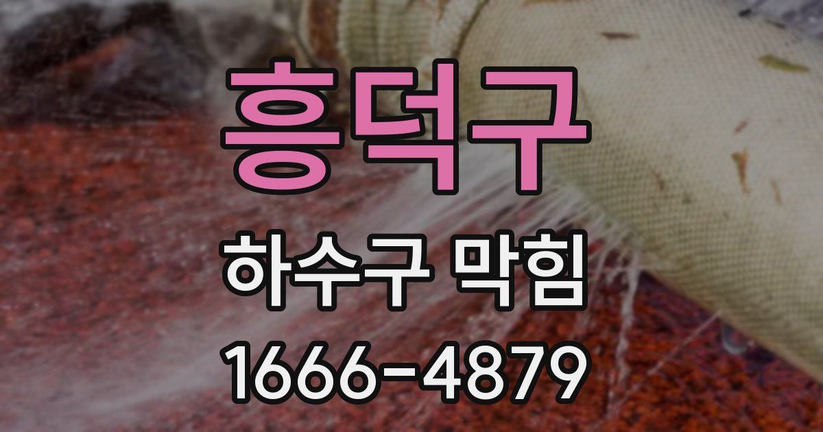 흥덕구 하수구 막힘