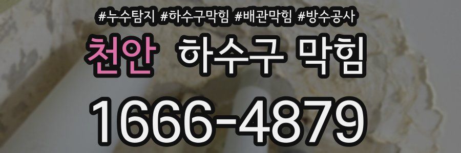 천안 하수구 막힘
