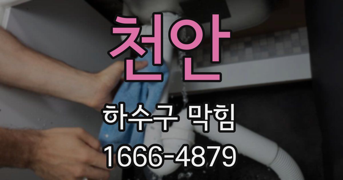 천안 하수구 막힘