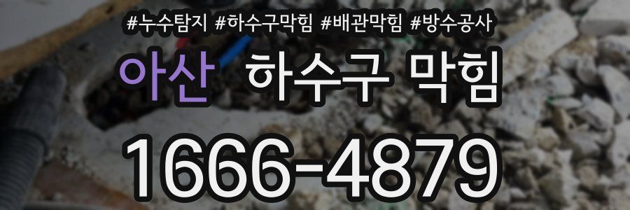 아산 하수구 막힘