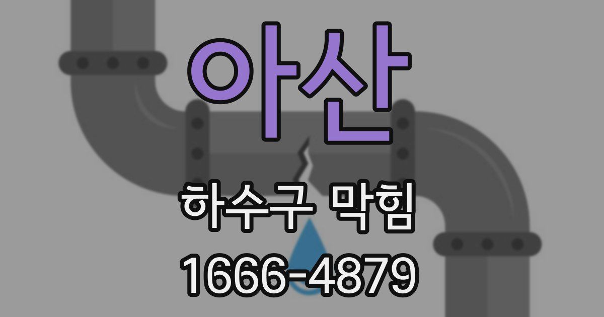 아산 하수구 막힘