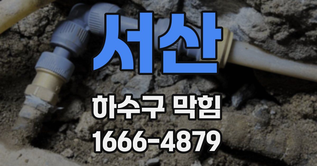 서산 하수구 막힘