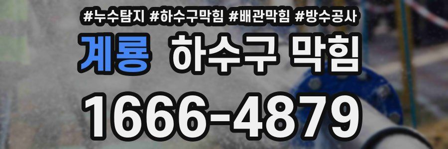 계룡 하수구 막힘