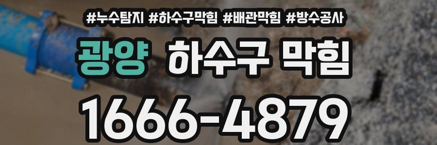 광양 하수구 막힘