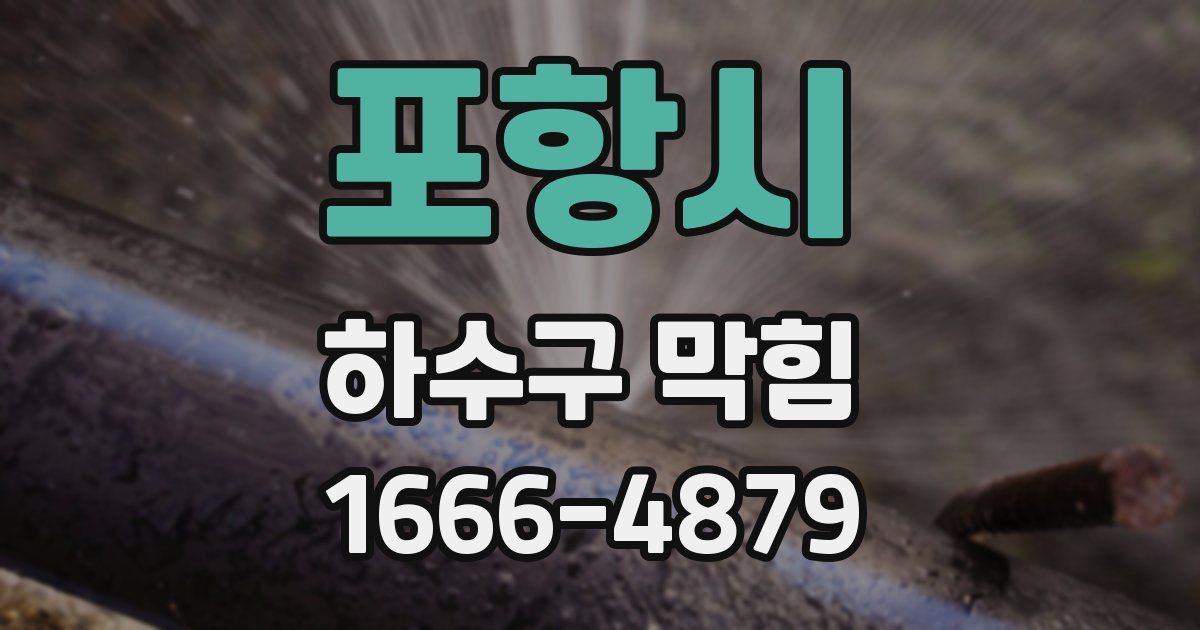 포항시 하수구 막힘