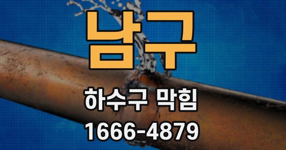 남구 하수구 막힘