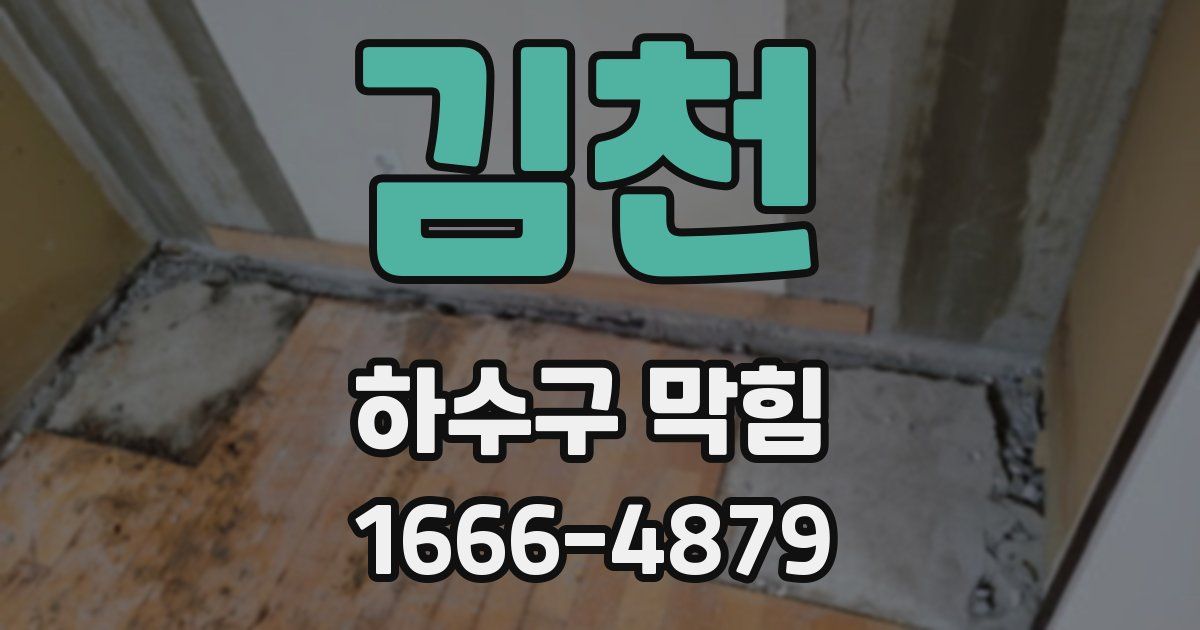 김천 하수구 막힘