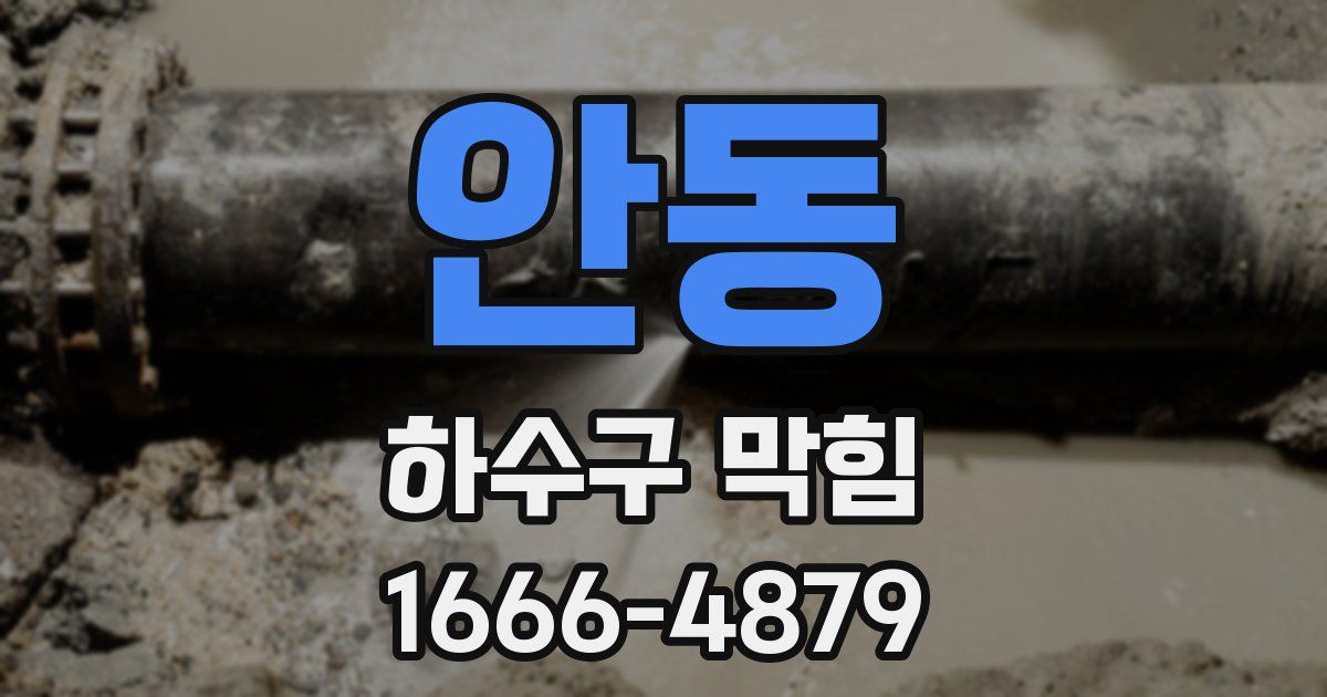 안동 하수구 막힘