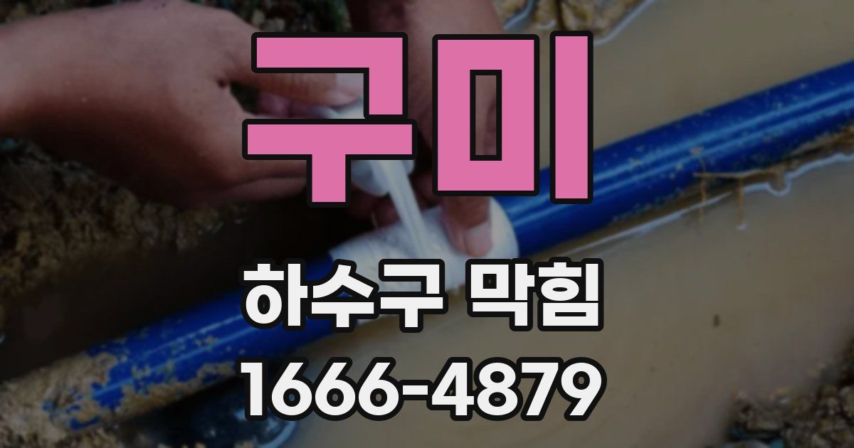 구미 하수구 막힘