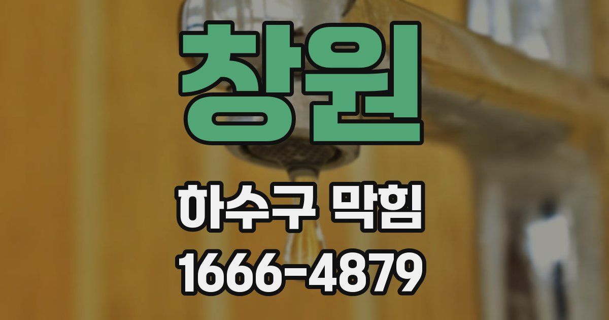 창원 하수구 막힘