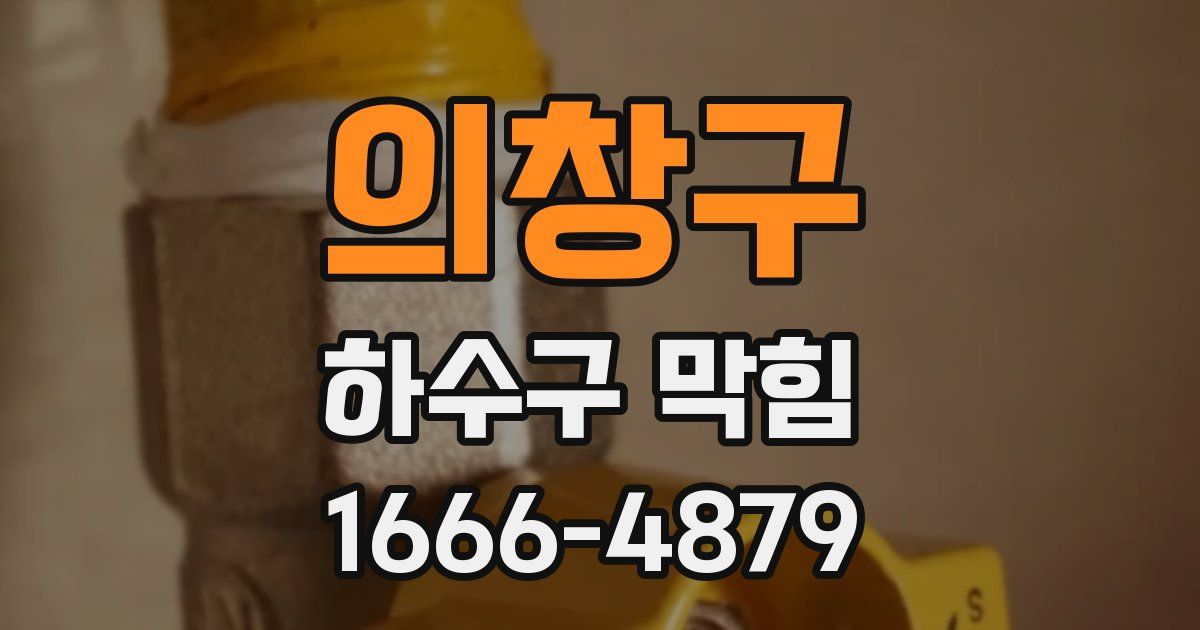 의창구 하수구 막힘