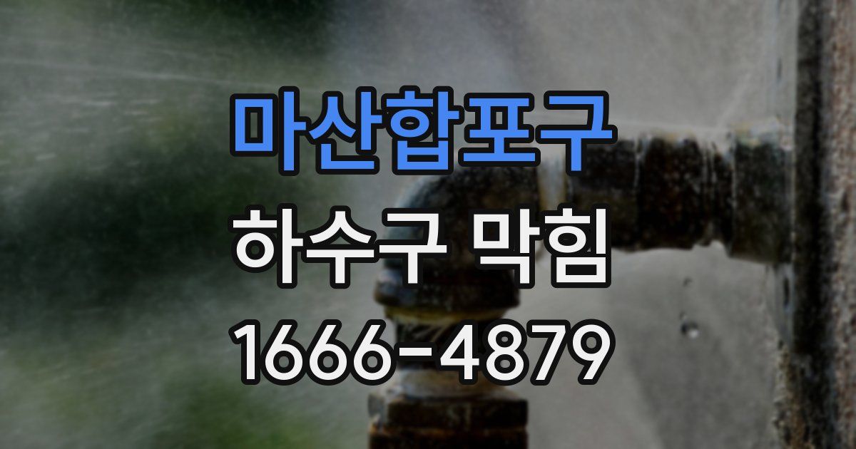 마산합포구 하수구 막힘