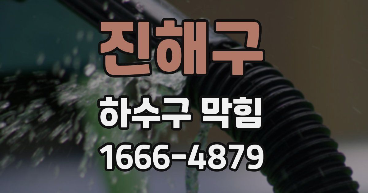 진해구 하수구 막힘
