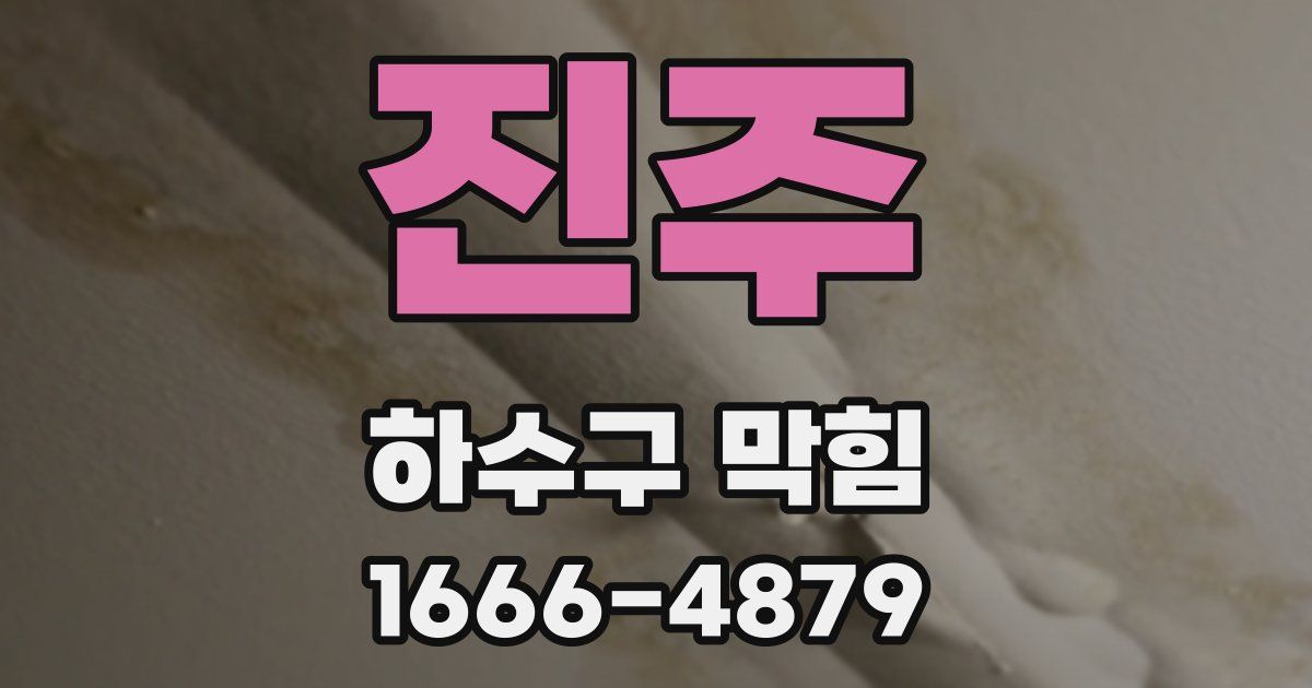 진주 하수구 막힘