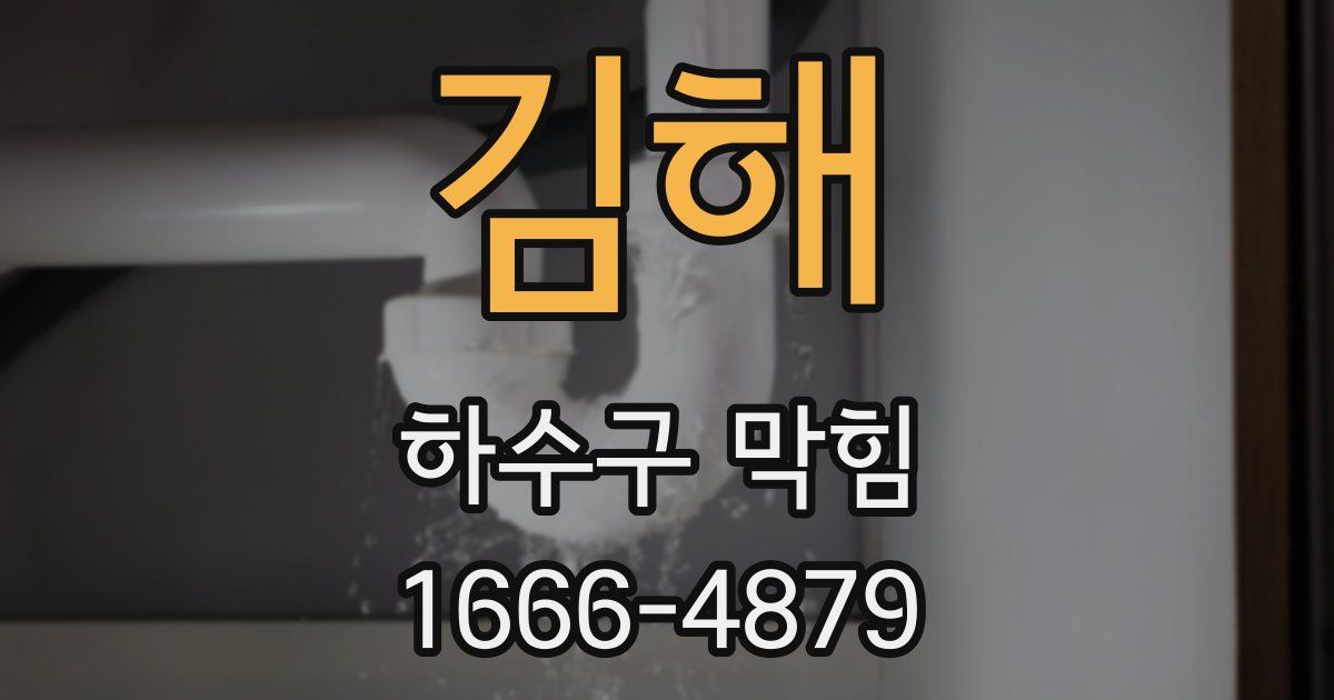 김해 하수구 막힘