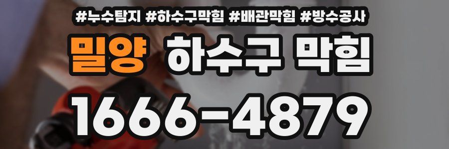 밀양 하수구 막힘