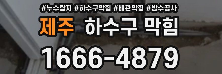 제주 하수구 막힘