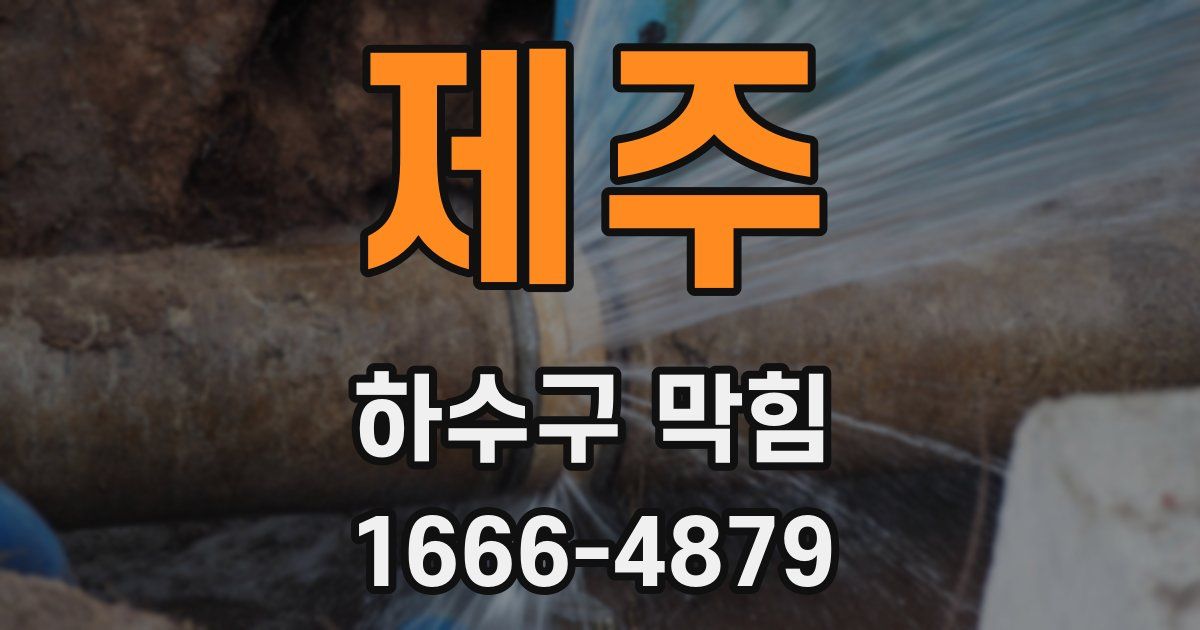 제주 하수구 막힘
