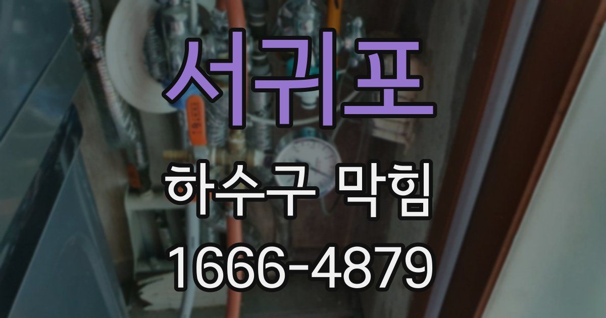 서귀포 하수구 막힘