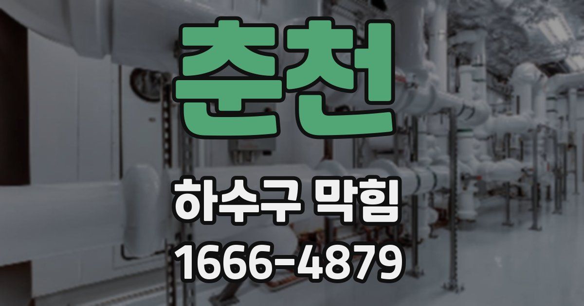 춘천 하수구 막힘