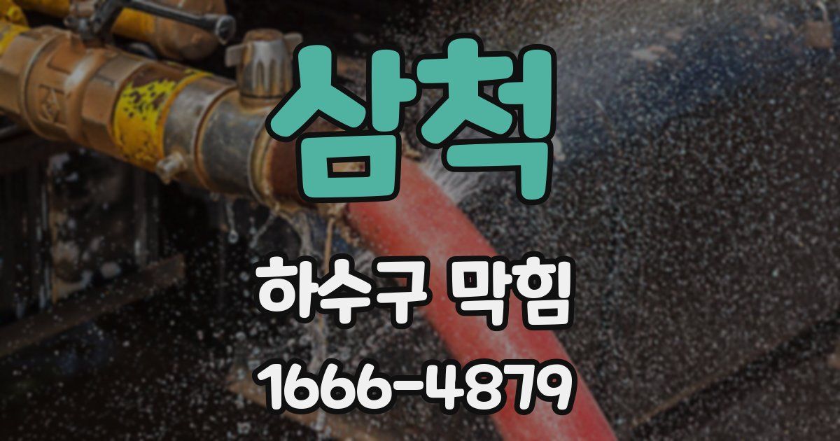 삼척 하수구 막힘