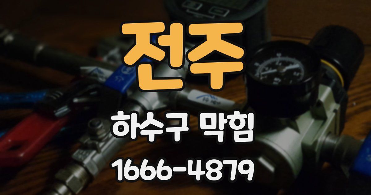 전주 하수구 막힘