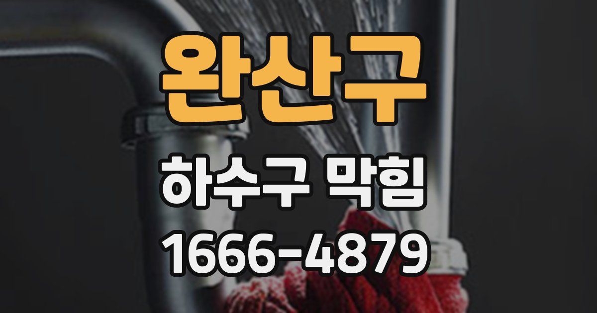 완산구 하수구 막힘