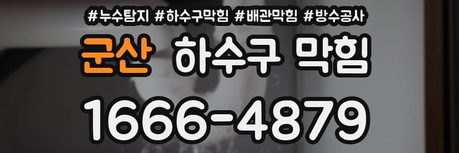 군산 하수구 막힘