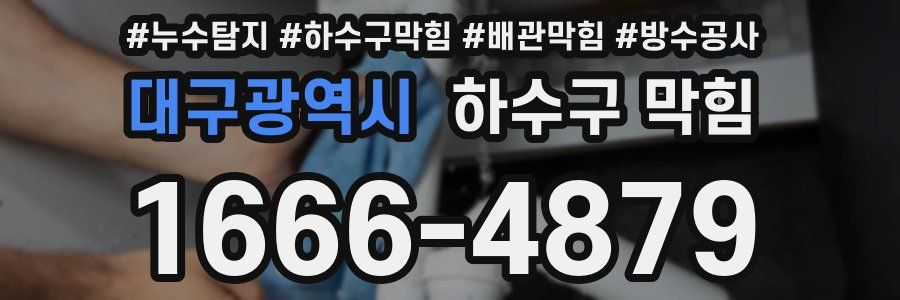 대구광역시 하수구 막힘