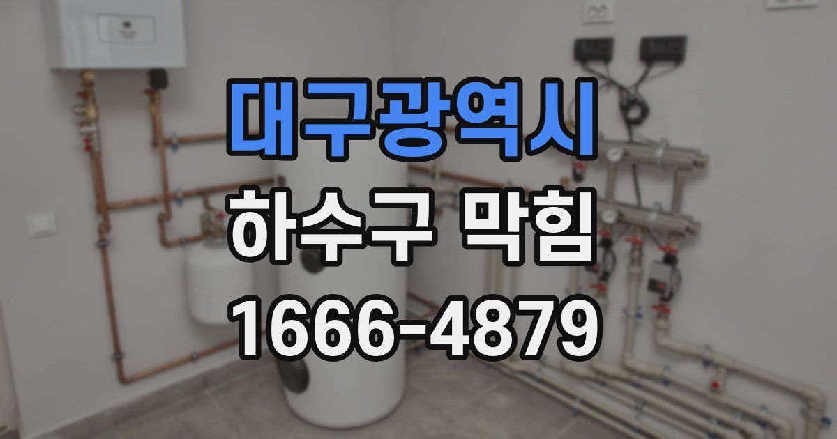 대구광역시 하수구 막힘