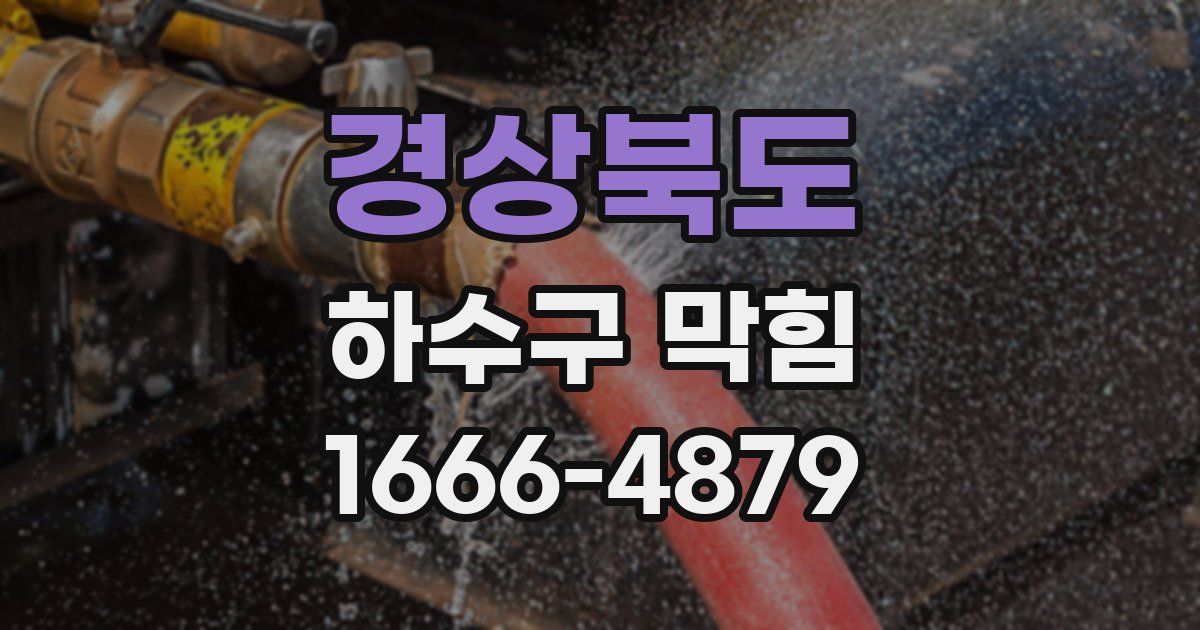 경상북도 하수구 막힘