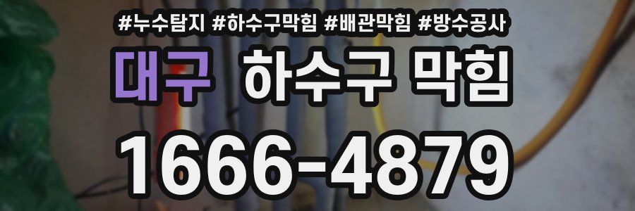 대구 하수구 막힘
