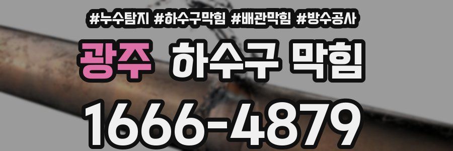 광주 하수구 막힘