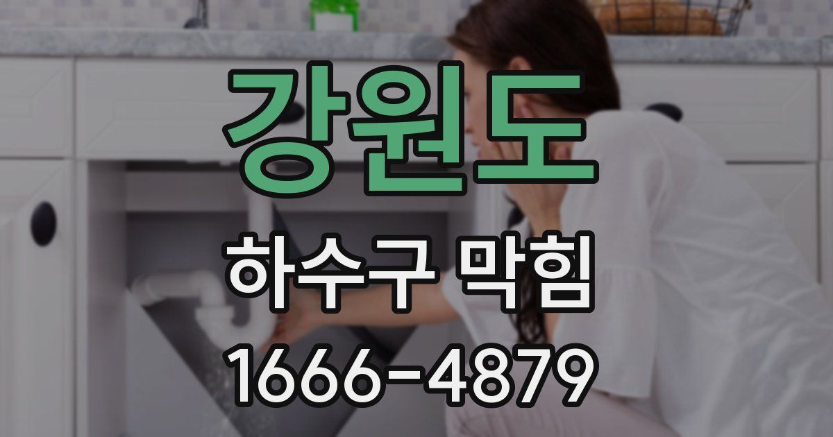 강원도 하수구 막힘