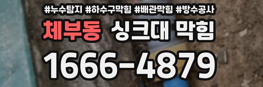 체부동 싱크대 막힘