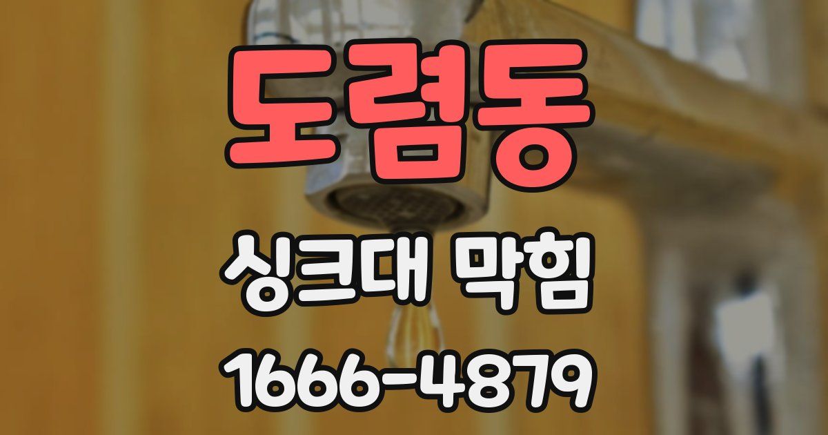 도렴동 싱크대 막힘