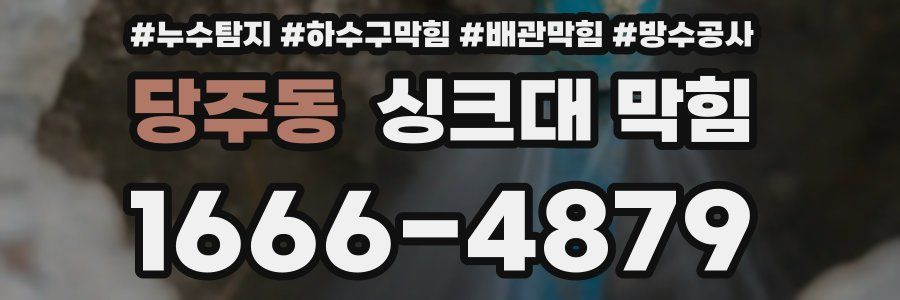 당주동 싱크대 막힘