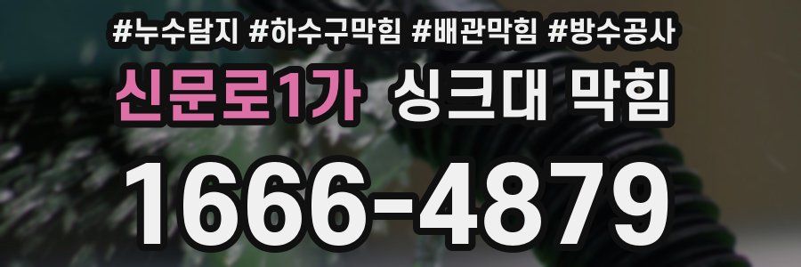 신문로1가 싱크대 막힘