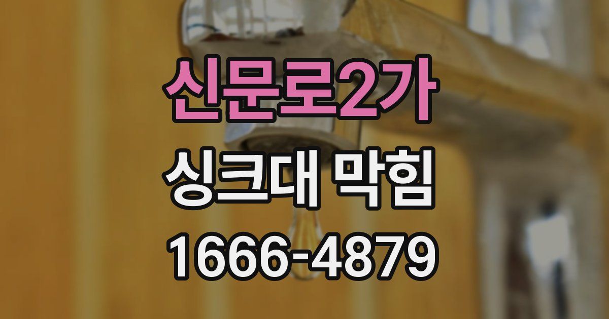 신문로2가 싱크대 막힘