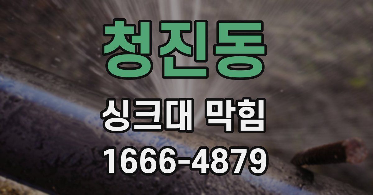 청진동 싱크대 막힘