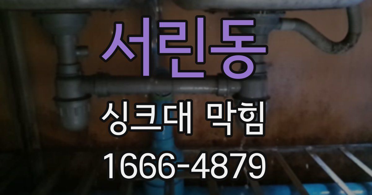 서린동 싱크대 막힘