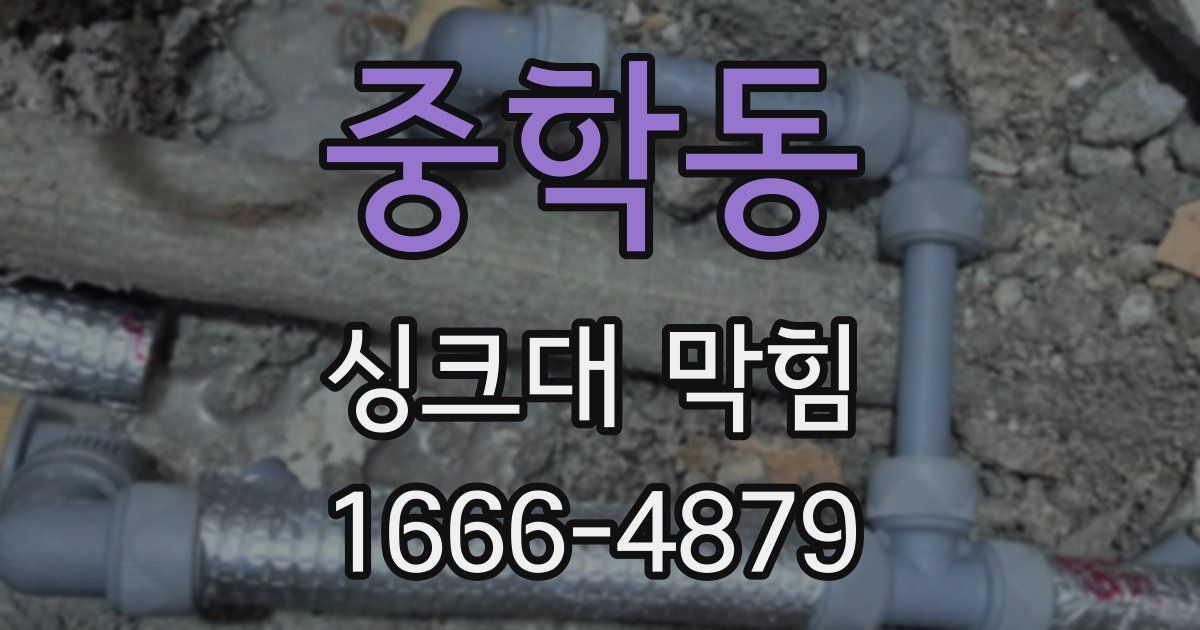 중학동 싱크대 막힘
