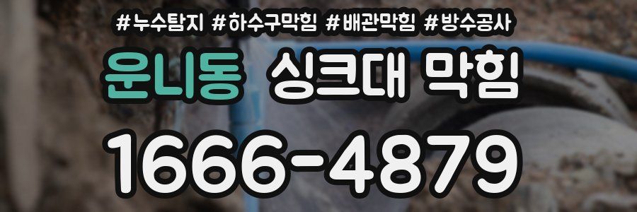 운니동 싱크대 막힘