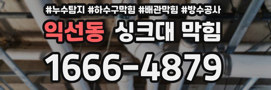 익선동 싱크대 막힘