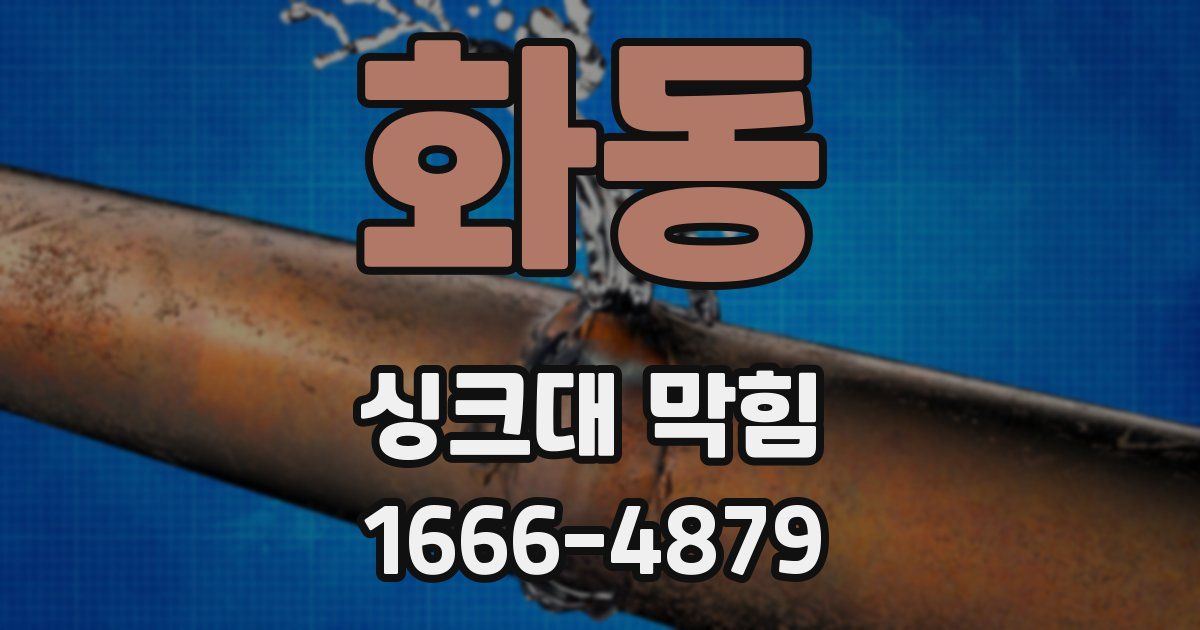 화동 싱크대 막힘