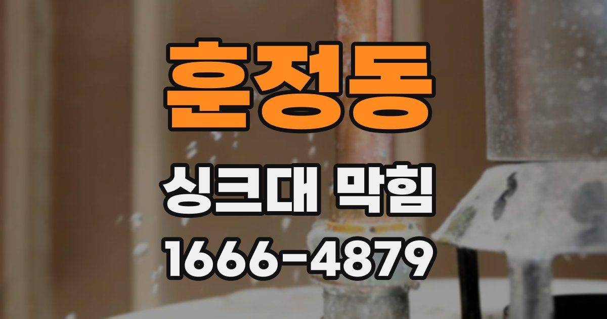 훈정동 싱크대 막힘
